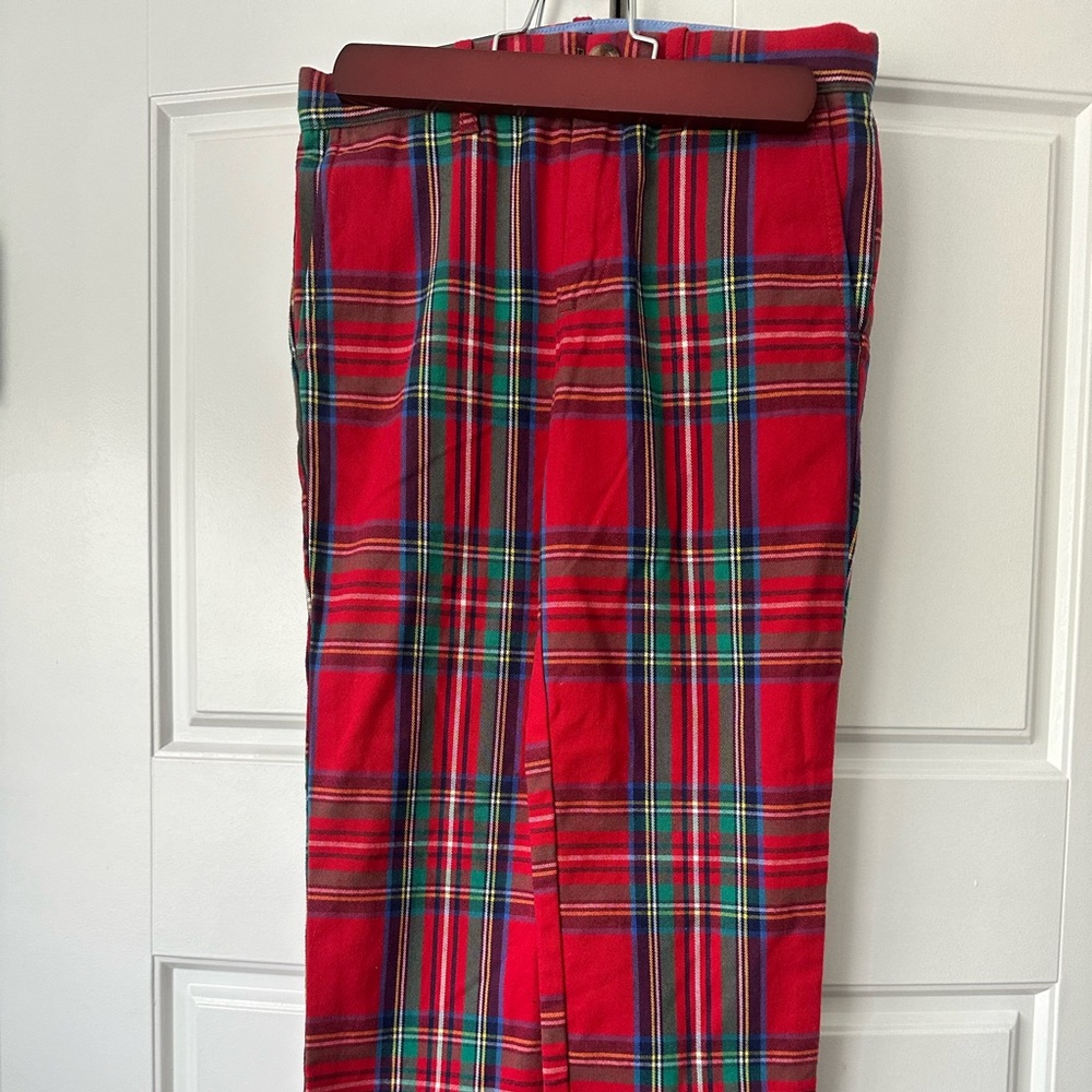 Brown Bowen & Company Christmas Tartan red palmetto pants. Boys size 7